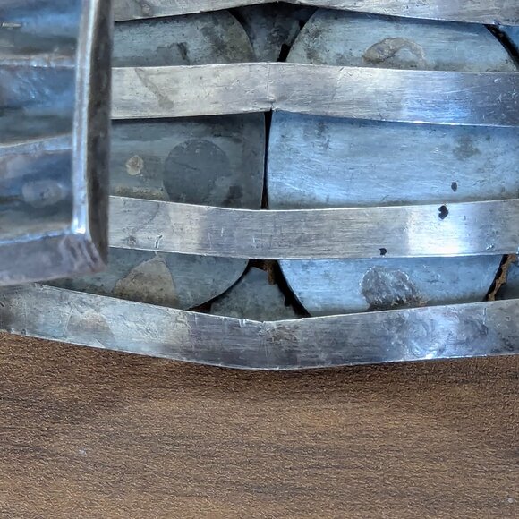 Stunning Vintage Navajo Sterling Silver Four-Stone Turquoise Cuff Bracelet - Picture 6 of 13